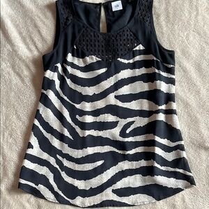 Cabi animal print sleeves top